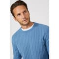 Miniatyrbilde 3 av 5: Maine Mens Cable Cotton Crew Neck Sweatshirt