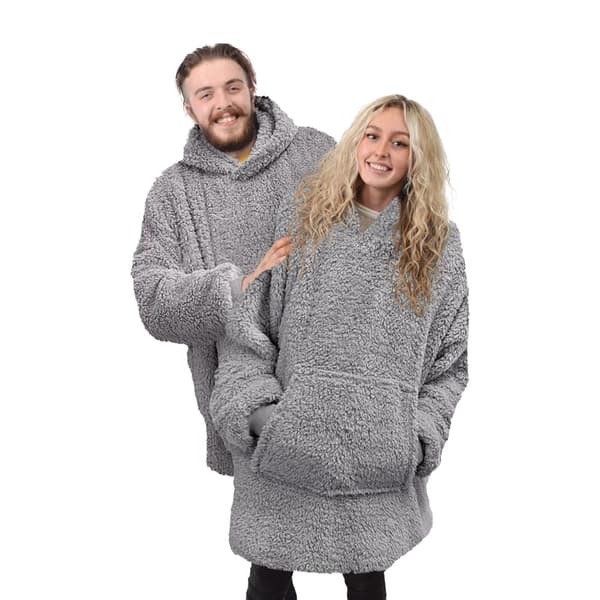 Ribbon Unisex Adult Teddy Fleece Oversized Hoodie