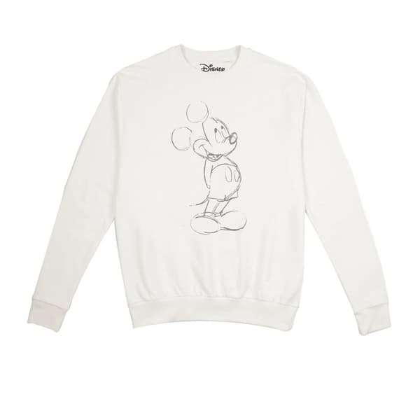 Disney Womens/Ladies Mickey Mouse Sketch Sweatshirt Stone S