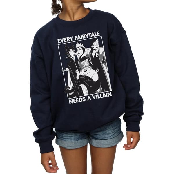 Disney Girls Villains Cotton Sweatshirt