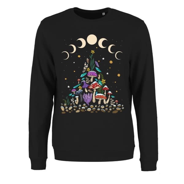 Grindstore Kvinder/Damer Mystical Roots Solstice Christmas Sweatshirt Black L