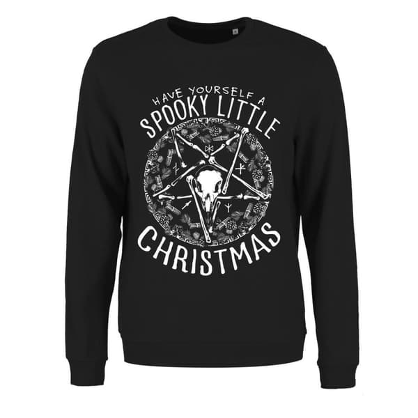 Grindstore Sweatshirt til kvinder/damer med en uhyggelig lille jul Black XL