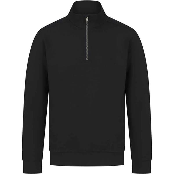 Henbury Unisex sweatshirt med bæredygtig kvart lynlås til voksne
