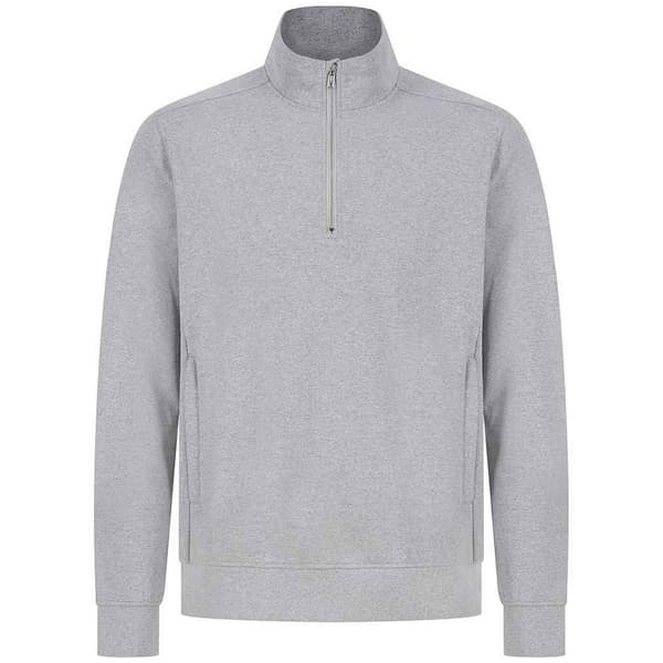Henbury Unisex sweatshirt med bæredygtig kvart lynlås til voksne