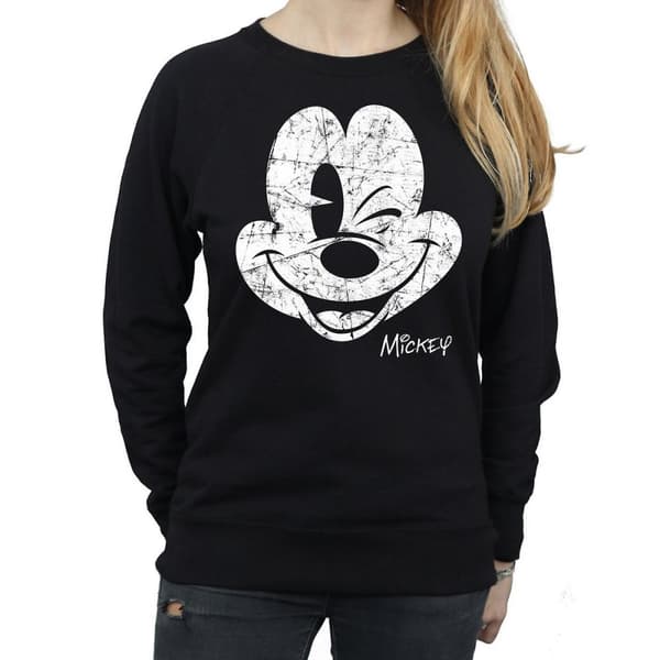 Disney Sweatshirt med Musse Pigg-ansikte - dam/dam