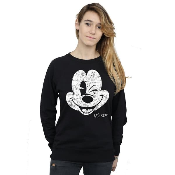 Disney Sweatshirt med Musse Pigg-ansikte - dam/dam