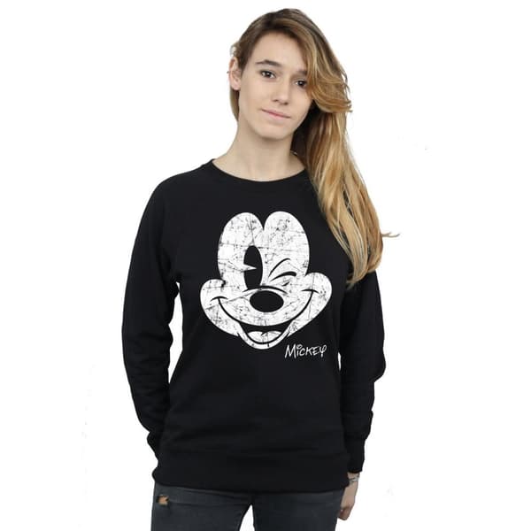Disney Sweatshirt med Musse Pigg-ansikte - dam/dam