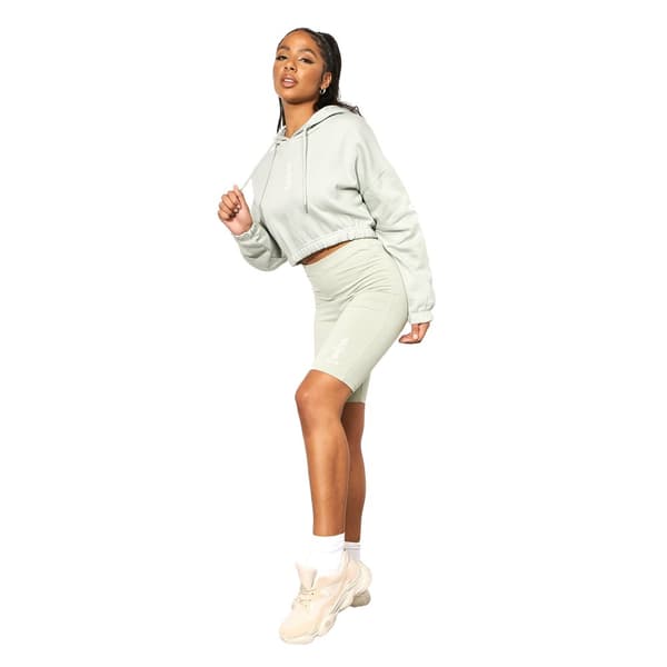 NVME Kvinnor/Damer Crew Neck Crop Hoodie