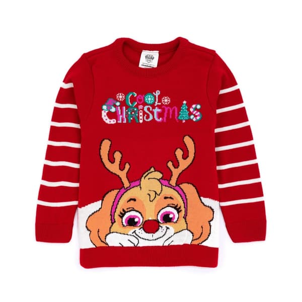 Paw Patrol Børn/Børn Skye strikket juletrøje Red 2-3 Years