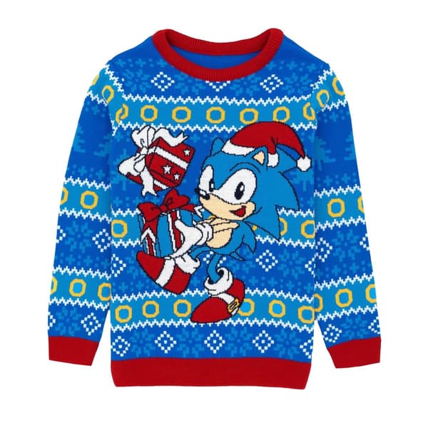 Sonic The Hedgehog Strikket juletrøje til børn/børn