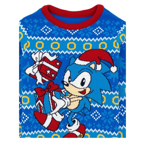 Sonic The Hedgehog Strikket juletrøje til børn/børn