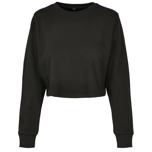 Build Your Brand Womens/Ladies Terrycloth Crop Sweatshirt