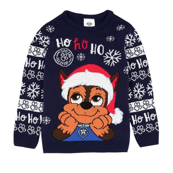 Paw Patrol Børn/Børn Chase strikket juletrøje