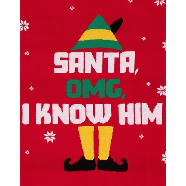 Elf Unisex vuxen stickad jultröja för vuxna