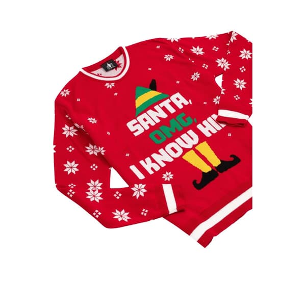 Elf Unisex vuxen stickad jultröja för vuxna