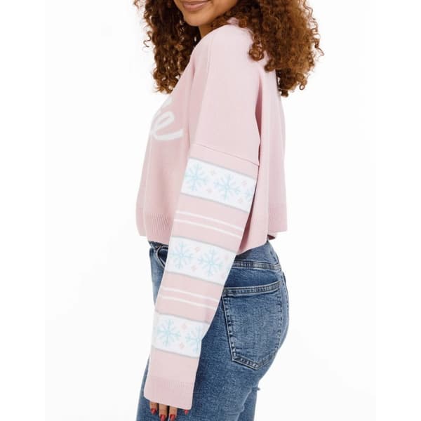 Barbie Womens/Ladies Logo Cropped Jumper