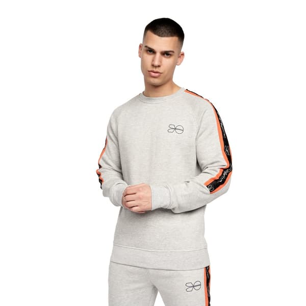 Crosshatch Mens Grassmeere Sweatshirt Grey Marl XL