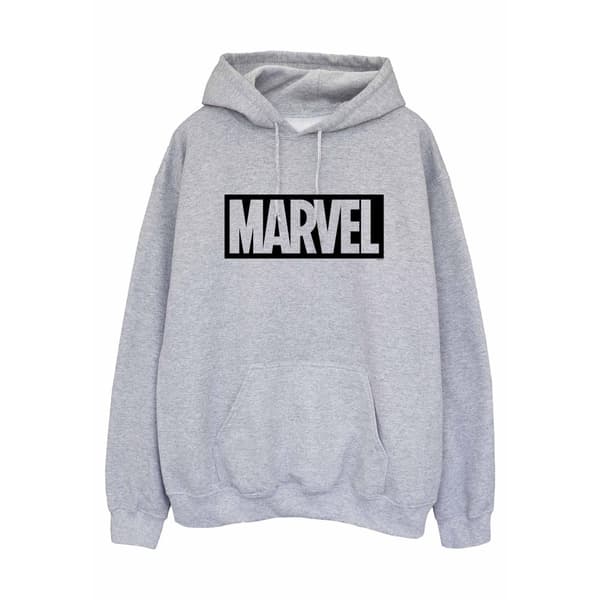 Marvel Mens Outline Logo Hoodie