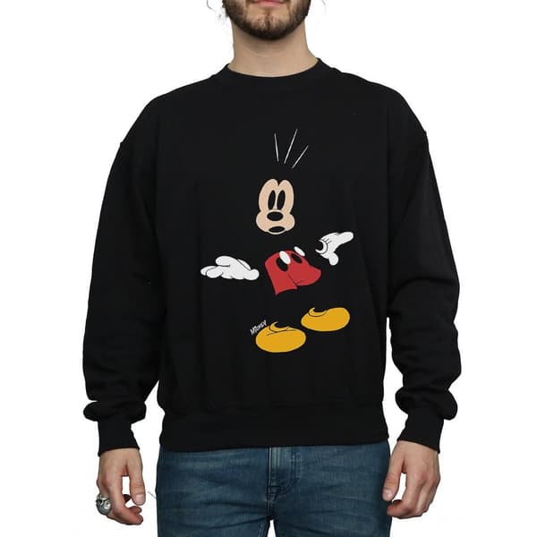 Disney Mens Mickey Mouse Surprised Sweatshirt