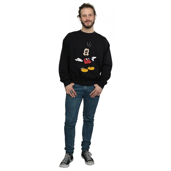 Disney Mens Mickey Mouse Surprised Sweatshirt