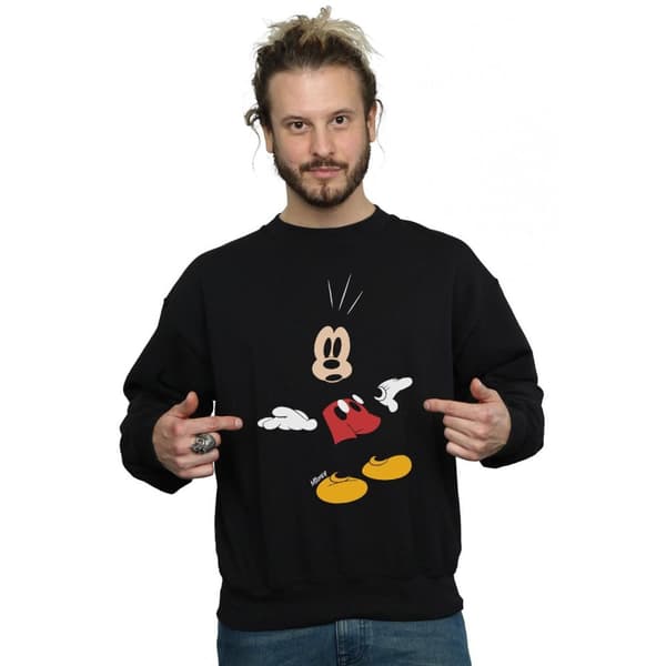 Disney Mens Mickey Mouse Surprised Sweatshirt