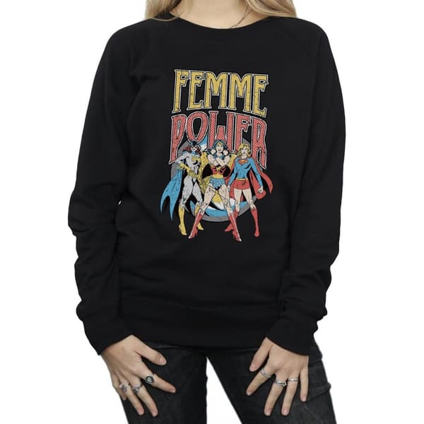 DC Comics Womens/Ladies Femme Power Wonder Woman Sweatshirt