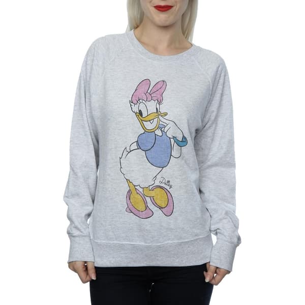 Disney Dam/Tjej Classic Daisy Duck Heather Sweatshirt