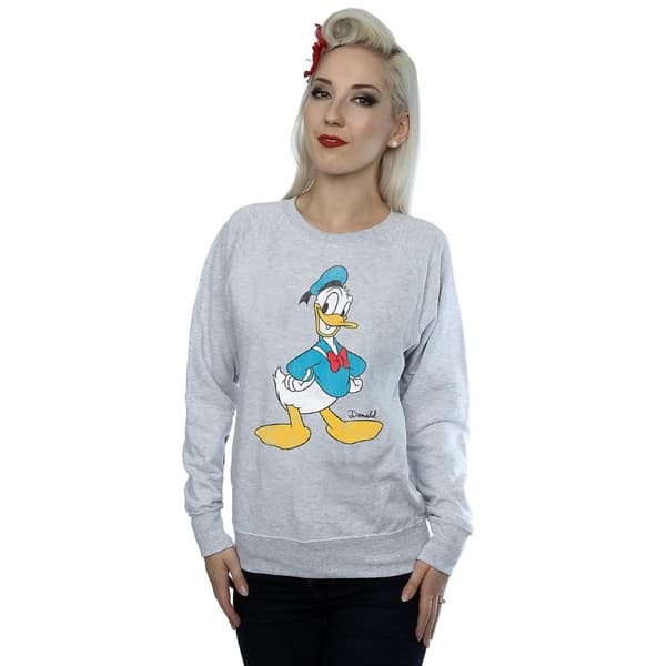 Disney Womens/Ladies Classic Donald Duck Heather Sweatshirt
