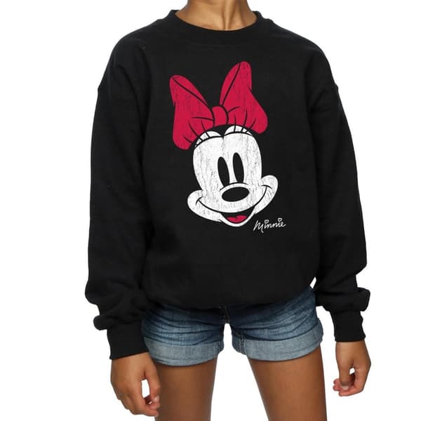 Disney Girls Minnie Mouse Face Sweatshirt