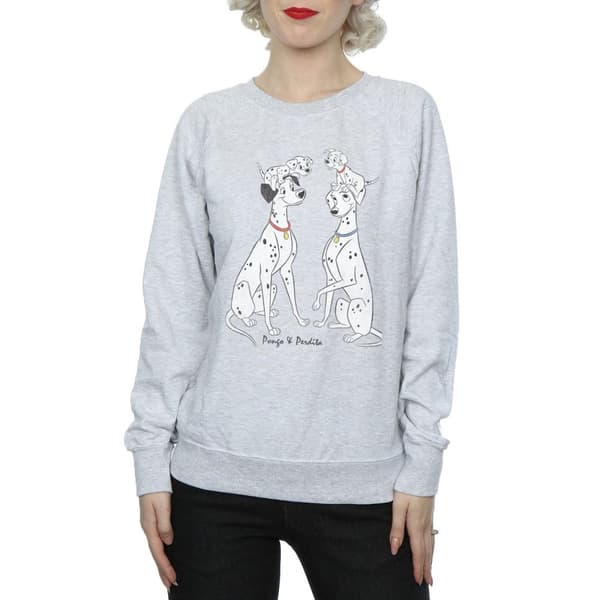101 Dalmatians Womens/Ladies Pongo And Perdita Heather Sweatshirt