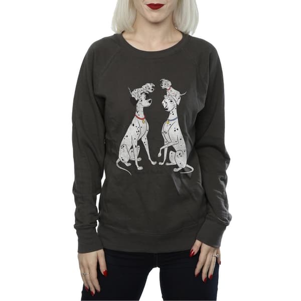 101 Dalmatians Womens/Ladies Pongo And Perdita Heather Sweatshirt
