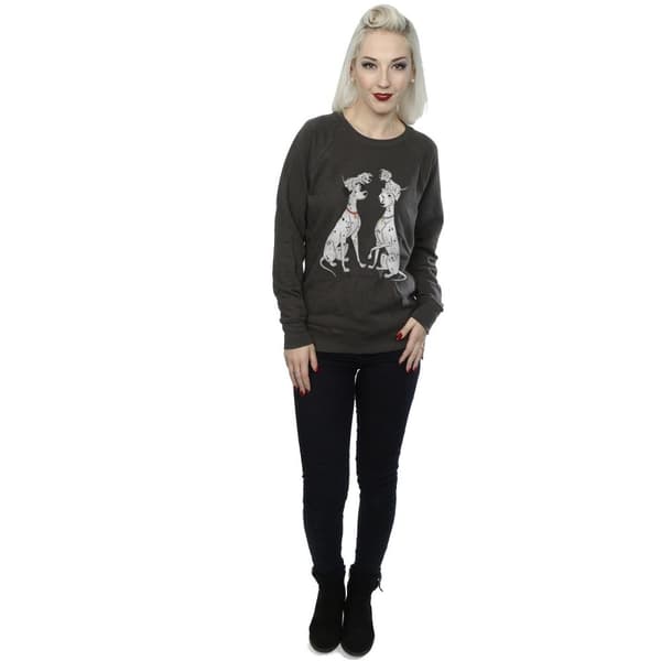 101 Dalmatians Womens/Ladies Pongo And Perdita Heather Sweatshirt