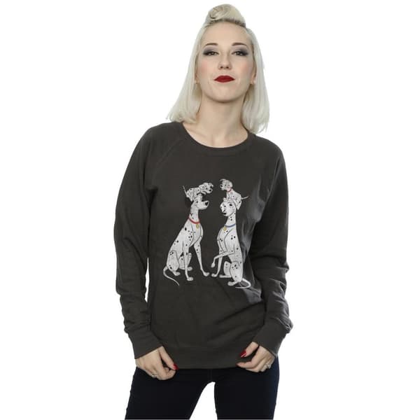 101 Dalmatians Womens/Ladies Pongo And Perdita Heather Sweatshirt