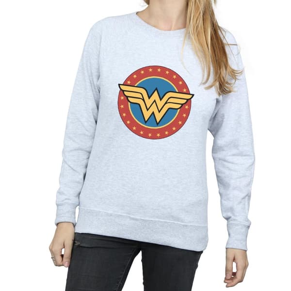 Wonder Woman Womens/Ladies Logo Heather Sweatshirt