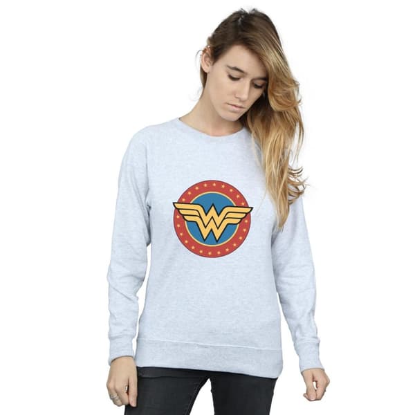 Wonder Woman Womens/Ladies Logo Heather Sweatshirt