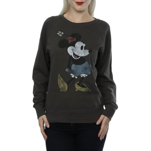 Disney Dam/Tjej Klassisk Minnie Mouse Heather Sweatshirt