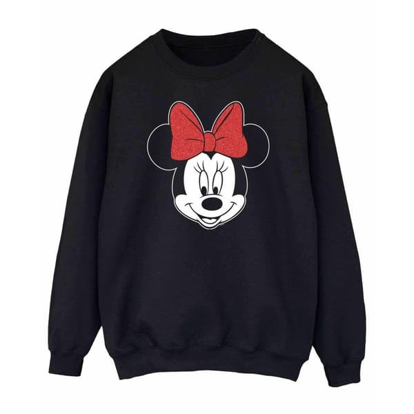 Disney Womens/Ladies Minnie Mouse Head Sweatshirt