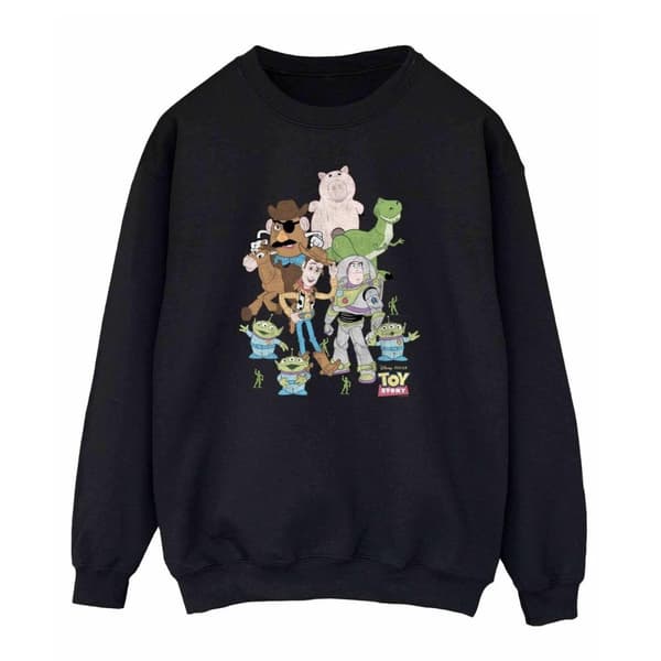 Toy Story Womens/Ladies Group Sweatshirt Black XL