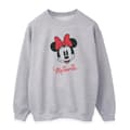 Miniatyrbild 1 av 4: Disney Dam/kvinnor Minnie Mouse Face Heather Sweatshirt