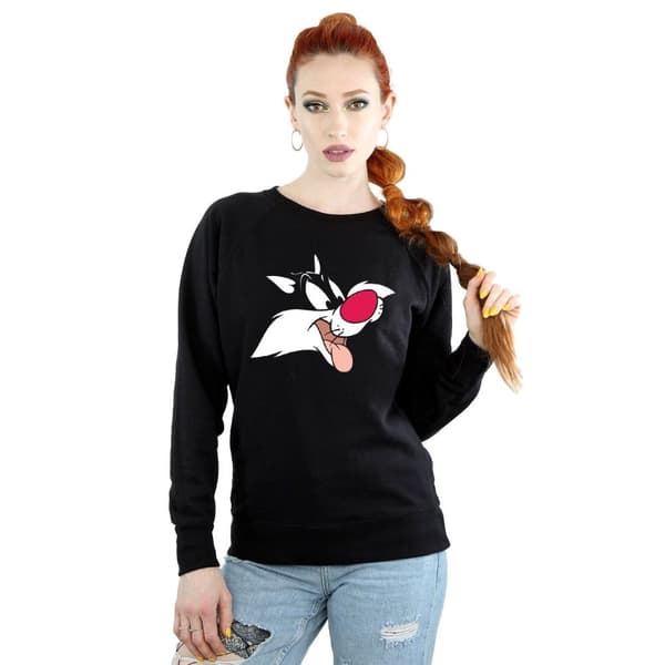 Looney Tunes Sweatshirt med Sylvesteransikte - dam/dam