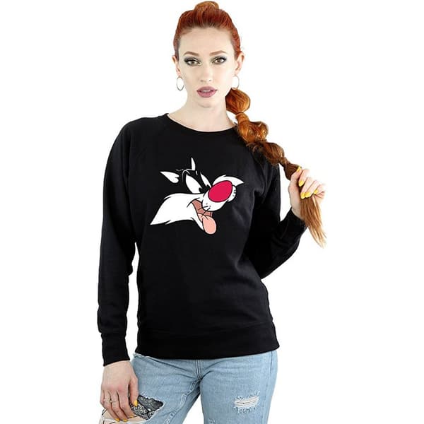 Looney Tunes Sweatshirt med Sylvesteransikte - dam/dam