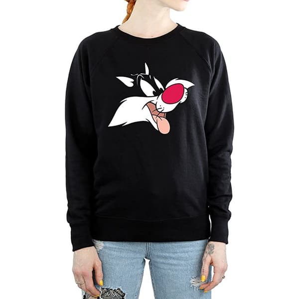Looney Tunes Sweatshirt med Sylvesteransikte - dam/dam