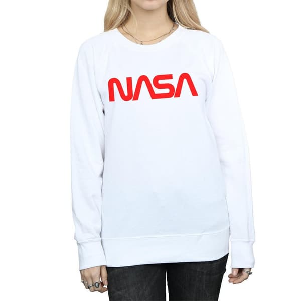 NASA Dam/Tjej Modern Logo Heather Sweatshirt
