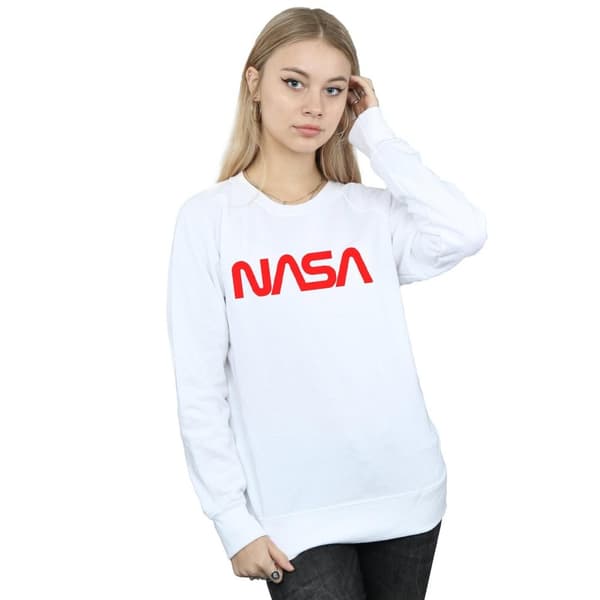 NASA Dam/Tjej Modern Logo Heather Sweatshirt