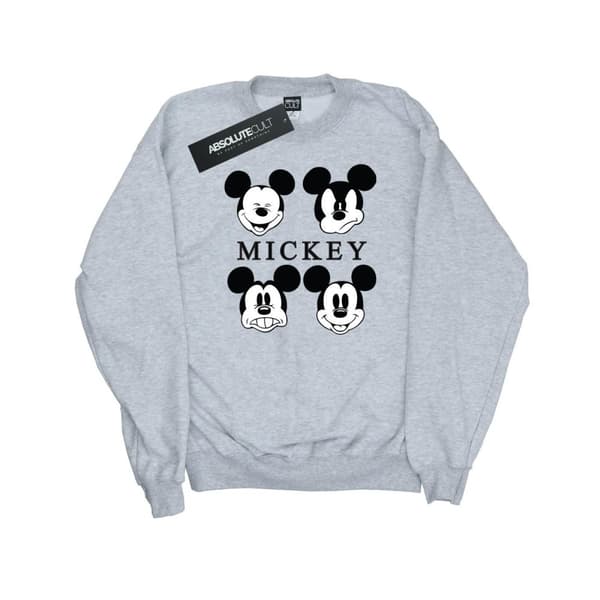 Disney Womens/Ladies Mickey Mouse Head Sweatshirt