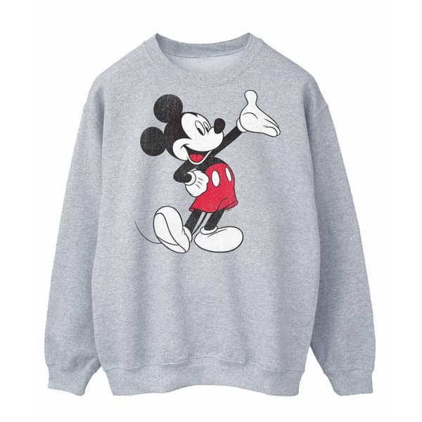 Disney Mens Traditional Wave Mickey Mouse Sweatshirt