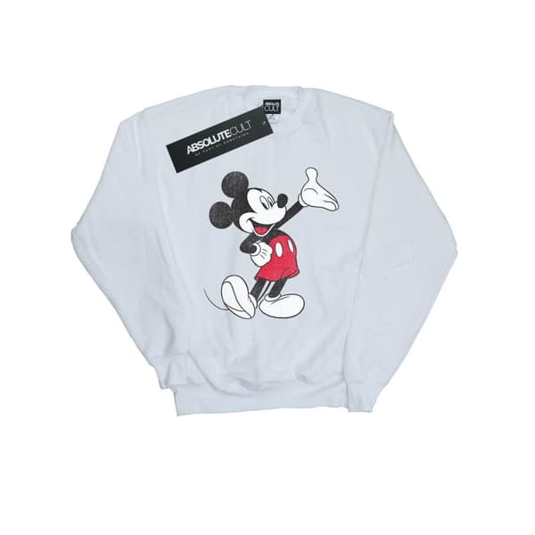 Disney Mens Traditional Wave Mickey Mouse Sweatshirt