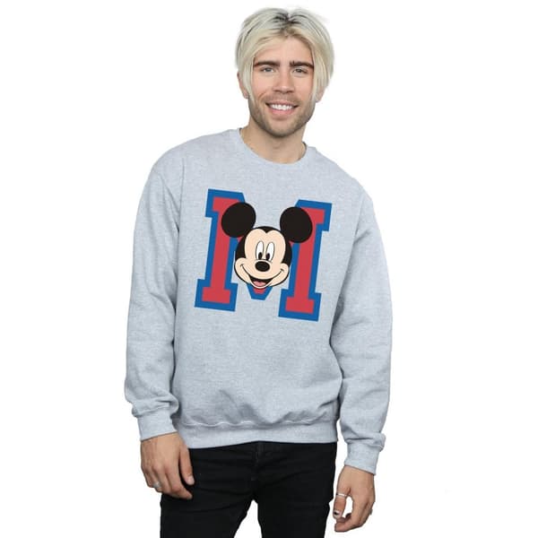 Disney Mens Mickey Mouse Face Sweatshirt