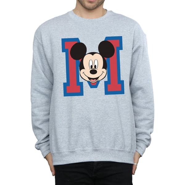 Disney Mens Mickey Mouse Face Sweatshirt