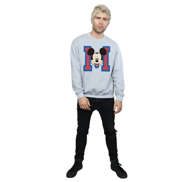 Disney Mens Mickey Mouse Face Sweatshirt
